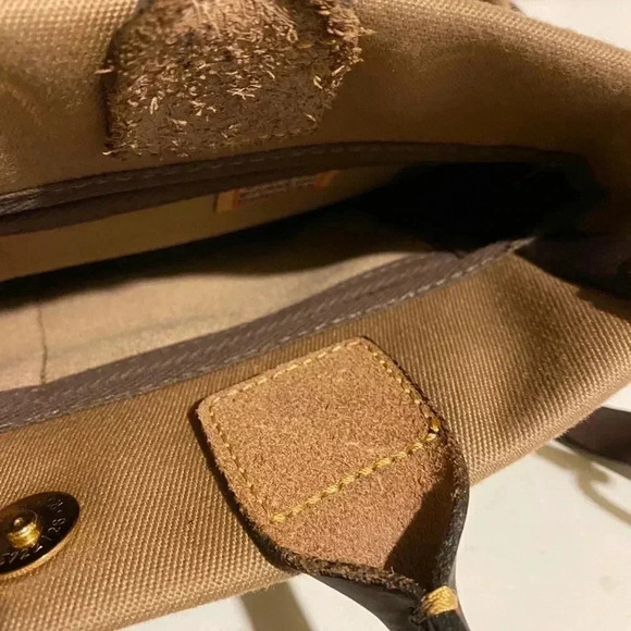 Dooney & Bourke beige brown canvas leather bag - Picture 9 of 16